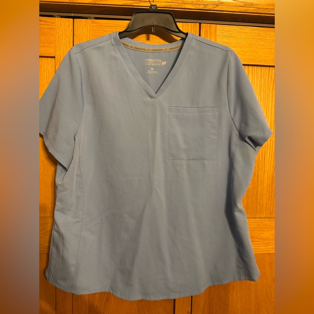 Fabletics Ceil Blue V-Neck Top